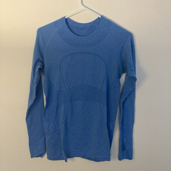 Lululemon Swiftly Tech Long Sleeve Crew *SW 2017 Seawheeze Size 8 - Picture 1 of 6